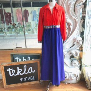 Vintage 1960s 1970s Loungewear Robe